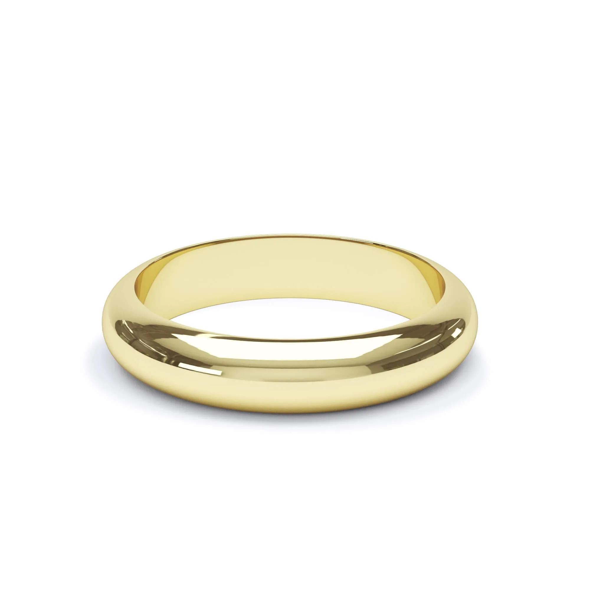 - D Shape Profile Wedding Ring 18k Yellow Gold