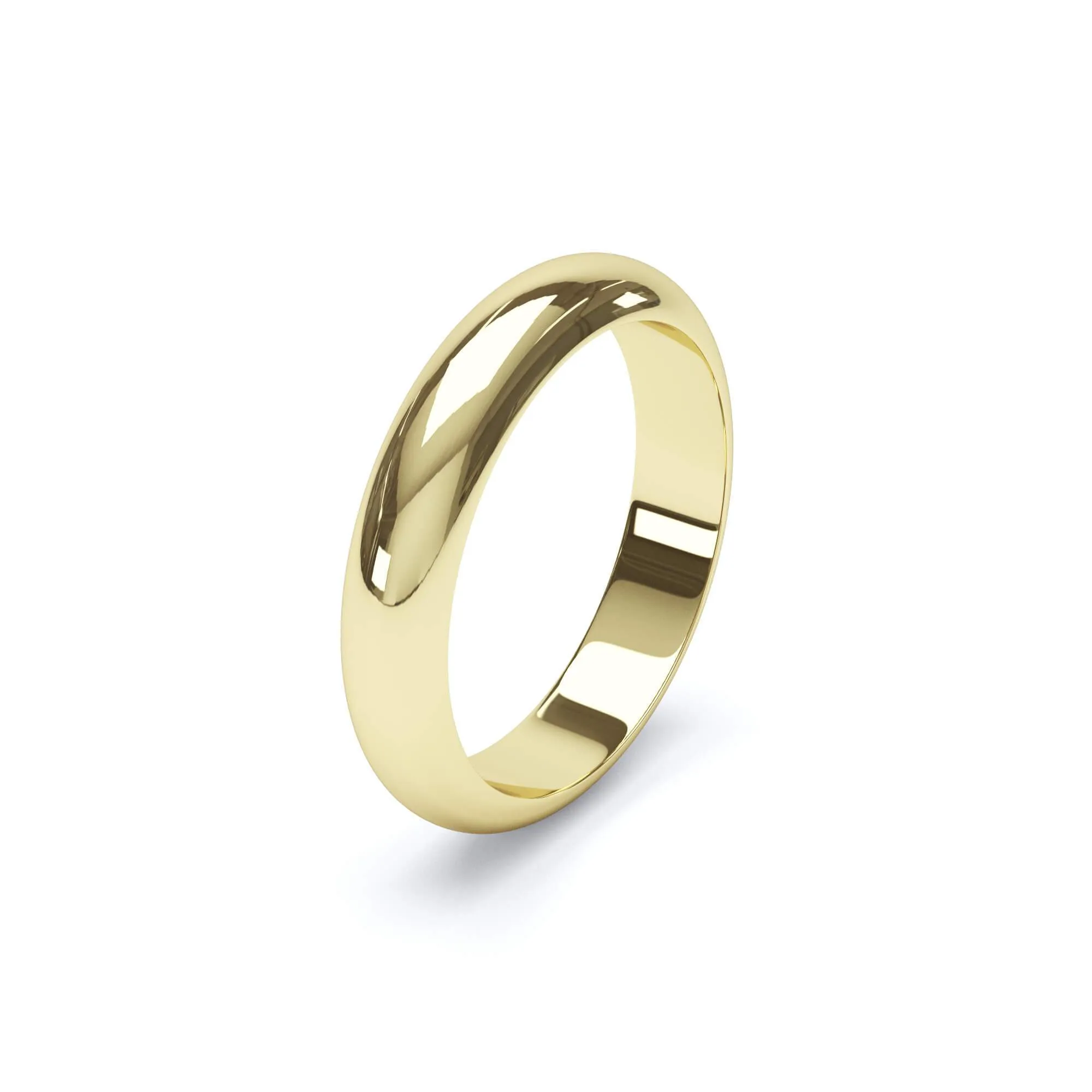 - D Shape Profile Wedding Ring 18k Yellow Gold