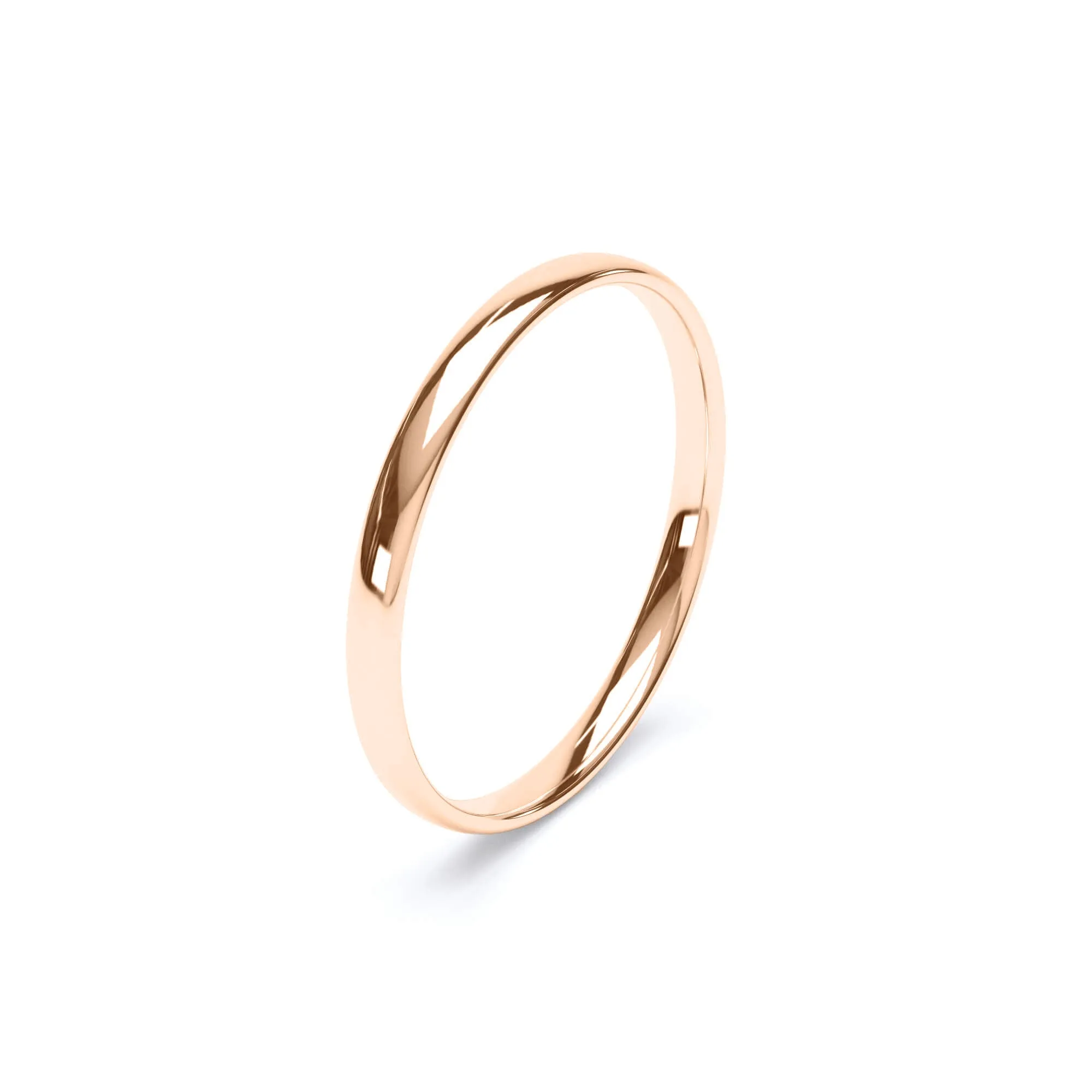 - Oval Profile Plain Wedding Ring 18k Rose Gold