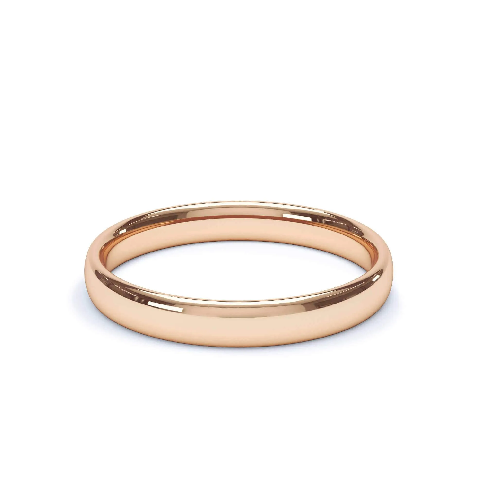 - Oval Profile Plain Wedding Ring 18k Rose Gold