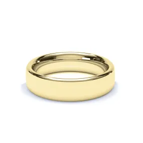 - Oval Profile Wedding Ring 9k Yellow Gold