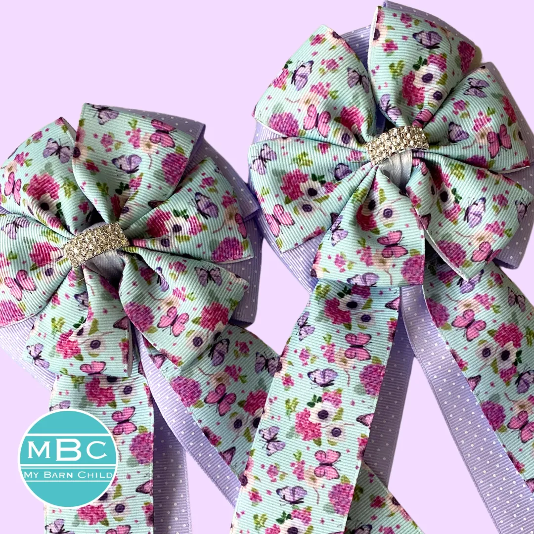 * Show Bows: Butterflies Tiffany/Lavender • NEW