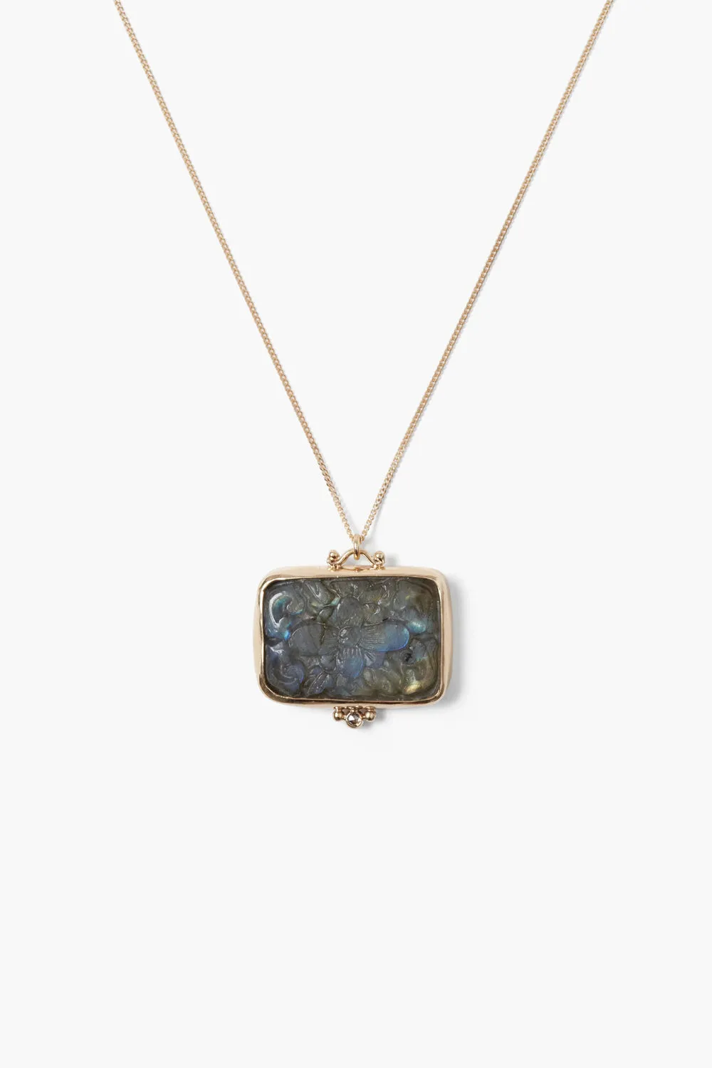 14k Acacia Necklace Labradorite