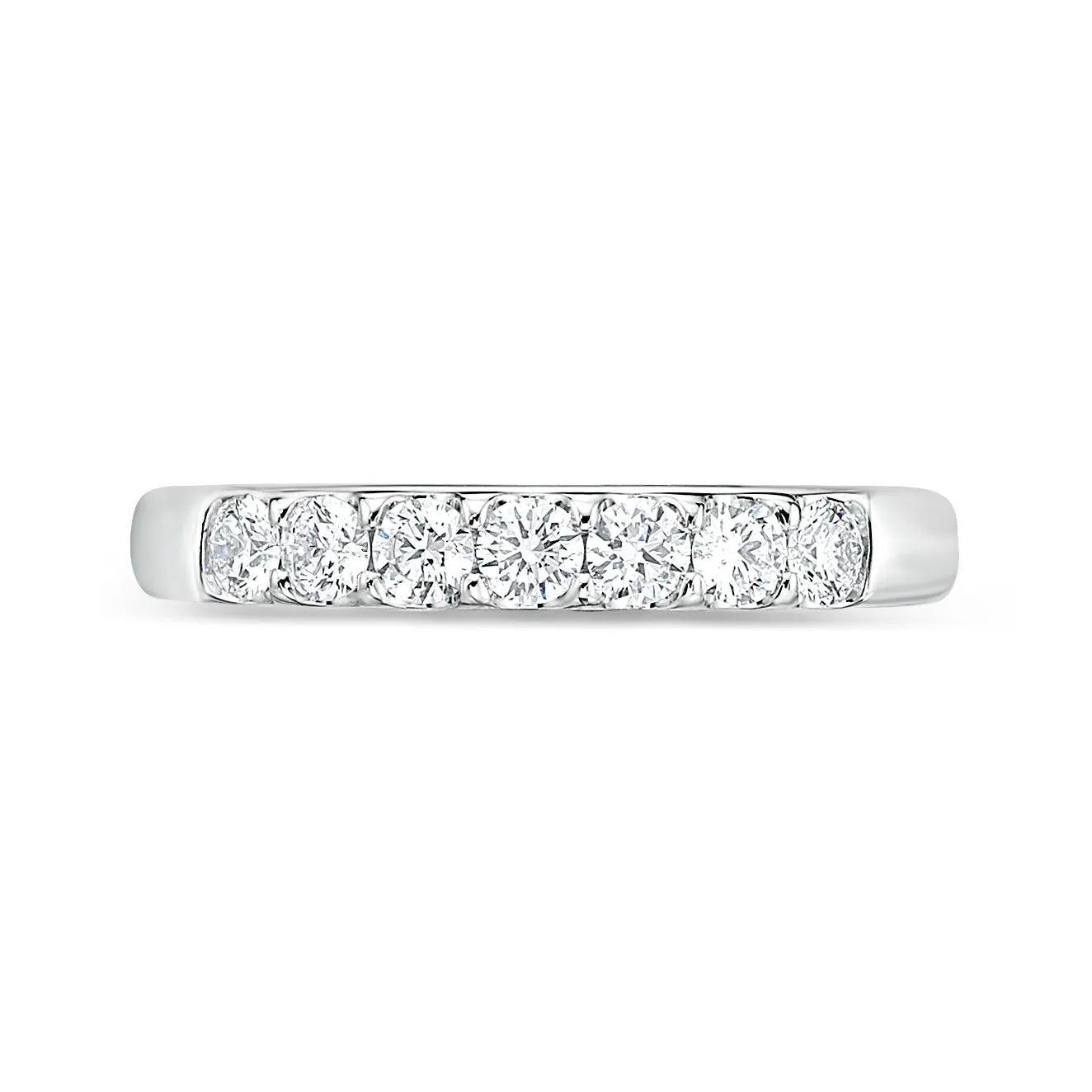 18K WHITE GOLD ODESSA 7-STONE DIAMOND BAND .50CT