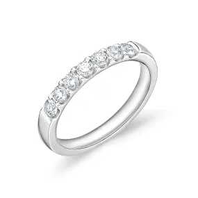 18K WHITE GOLD ODESSA 7-STONE DIAMOND BAND .50CT