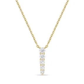 18K YELLOW GOLD IDENTITY DIAMOND NECKLACE .27CT