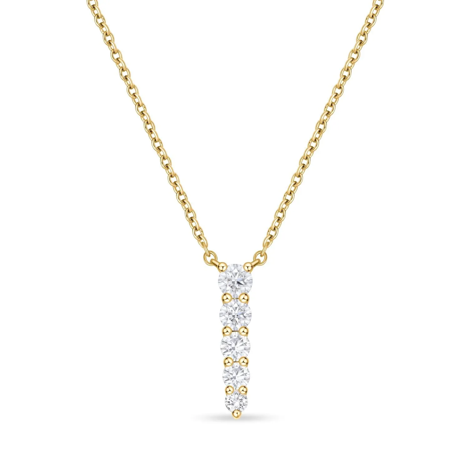 18K YELLOW GOLD IDENTITY DIAMOND NECKLACE .27CT