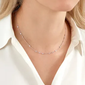 18KW DIAMOND CASCADE DIAMOND NECKLACE .72CT