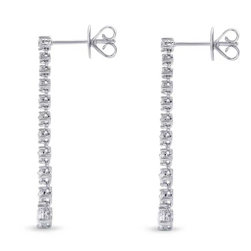 18KW DIAMOND DROP EARRINGS 1.09CTW