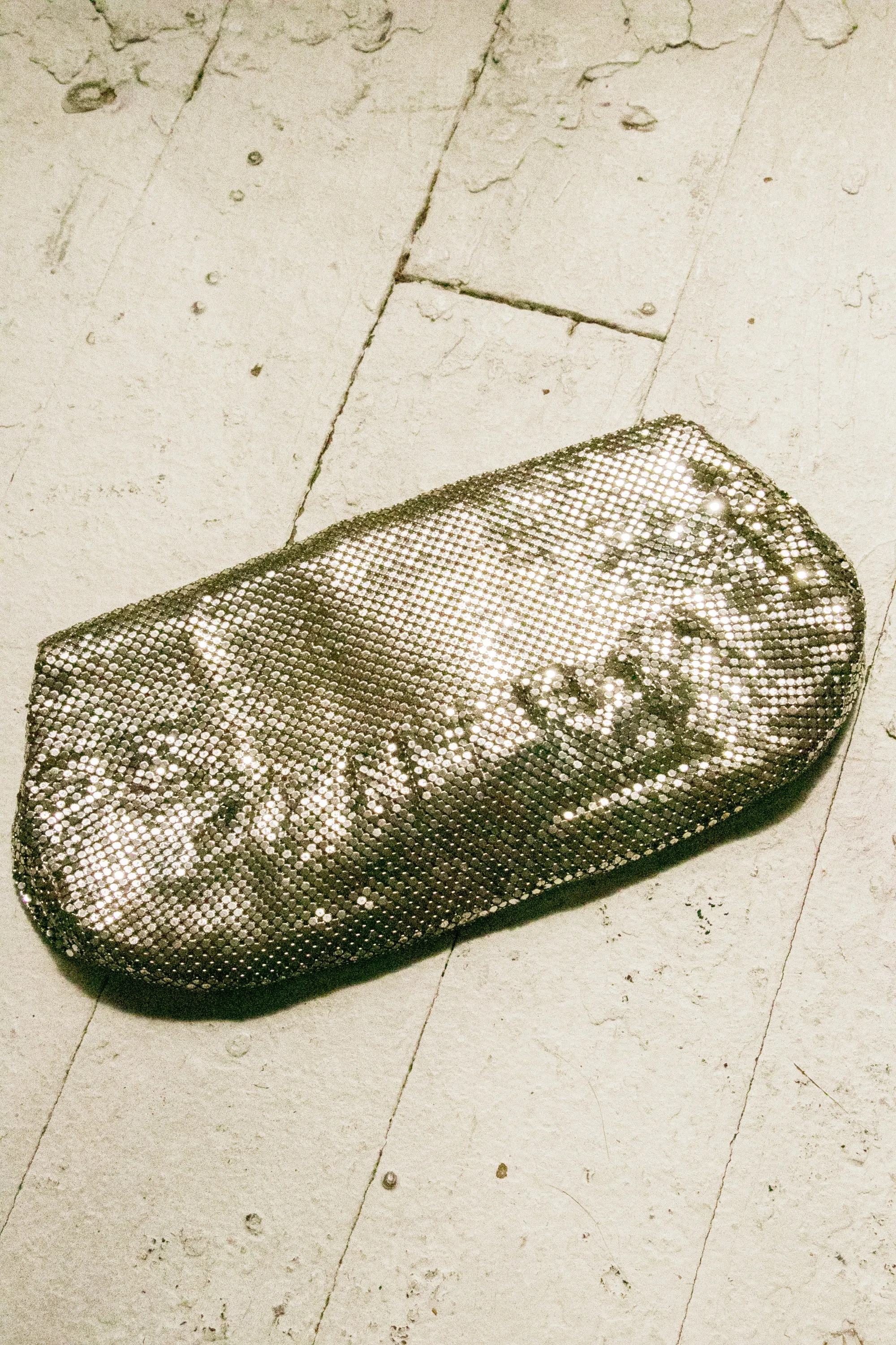 1950s Whiting & Davis Purse Mesh Silver Metal Clutch Bag