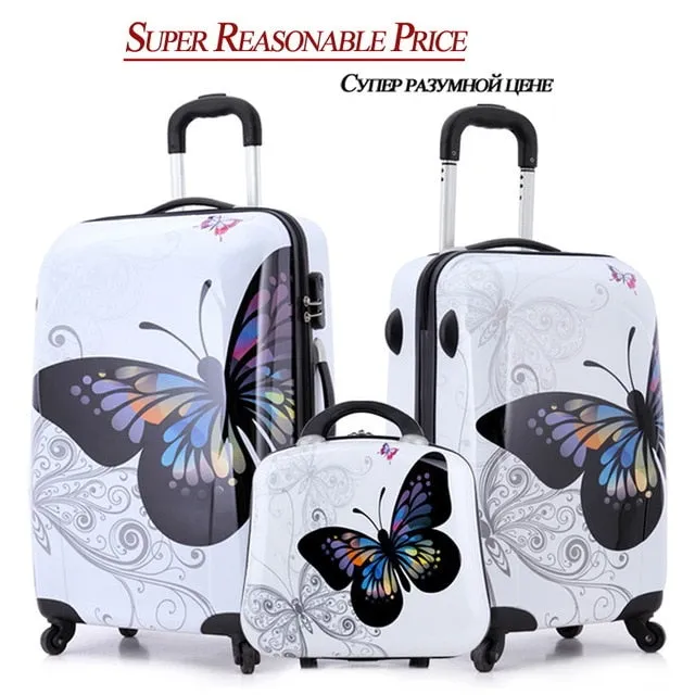 20" 24"Inch Amazing Hot Sales Japan Butterfly Abs Trolley Suitcase Luggage/Pull Rod Trunk