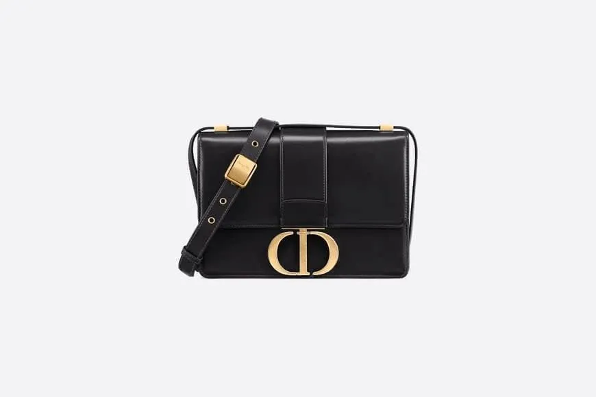 30 MONTAIGNE BAG Black Box Calfskin