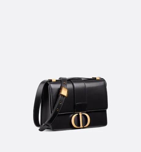 30 MONTAIGNE BAG Black Box Calfskin