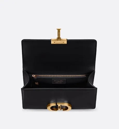 30 MONTAIGNE BAG Black Box Calfskin