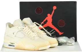 Air Jordan CV9388 Off-White Sail/Muslin 4 Retro SP Trainers UK 8 👟