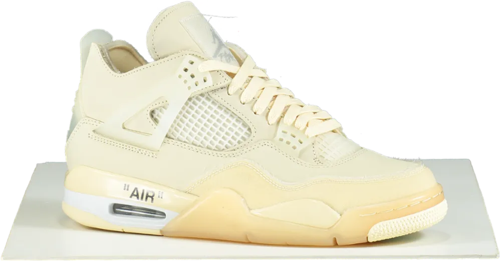 Air Jordan CV9388 Off-White Sail/Muslin 4 Retro SP Trainers UK 8 👟