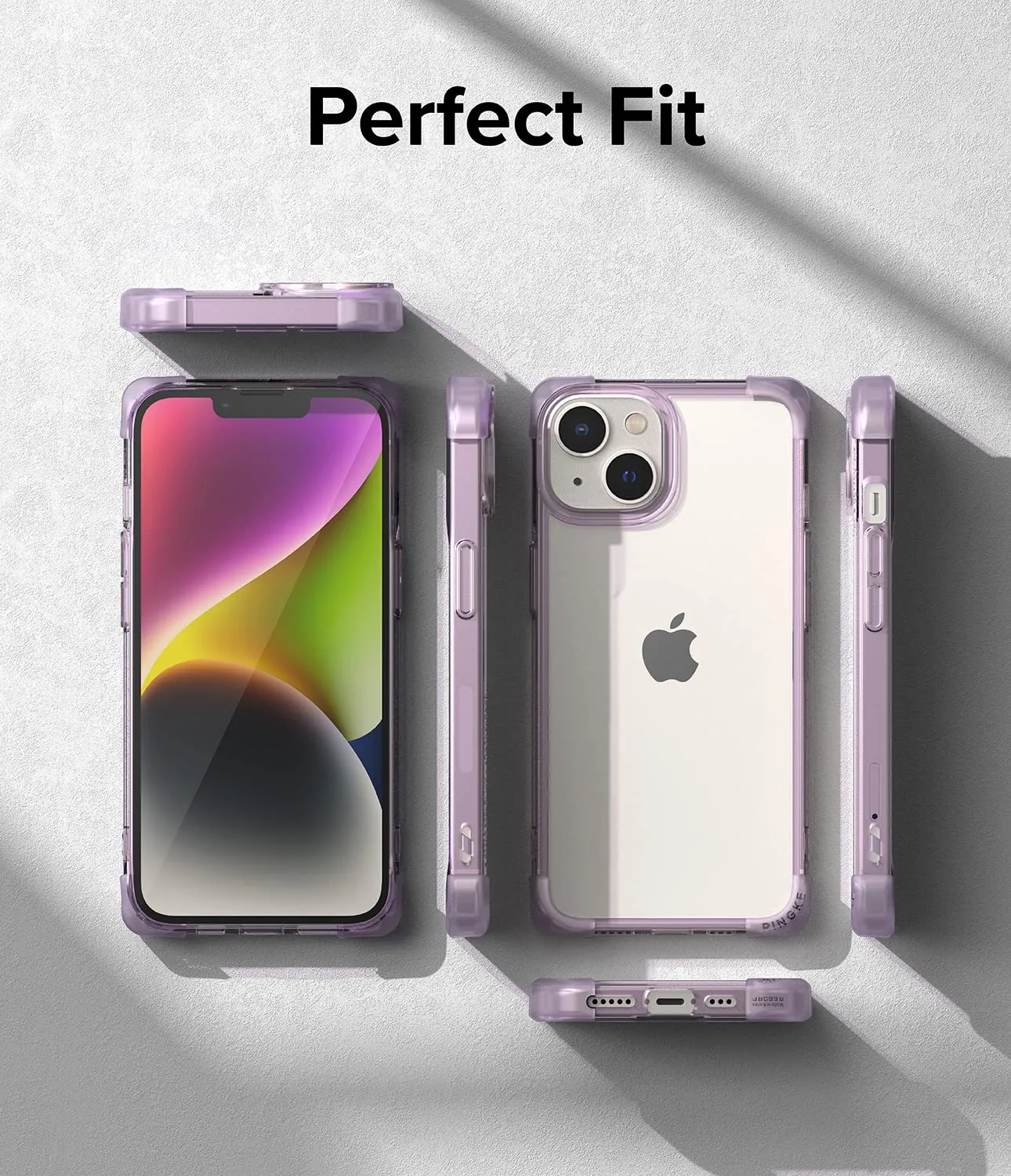 Apple iPhone 14 Plus Back Cover Case | Fusion Bumper - Clear Purple