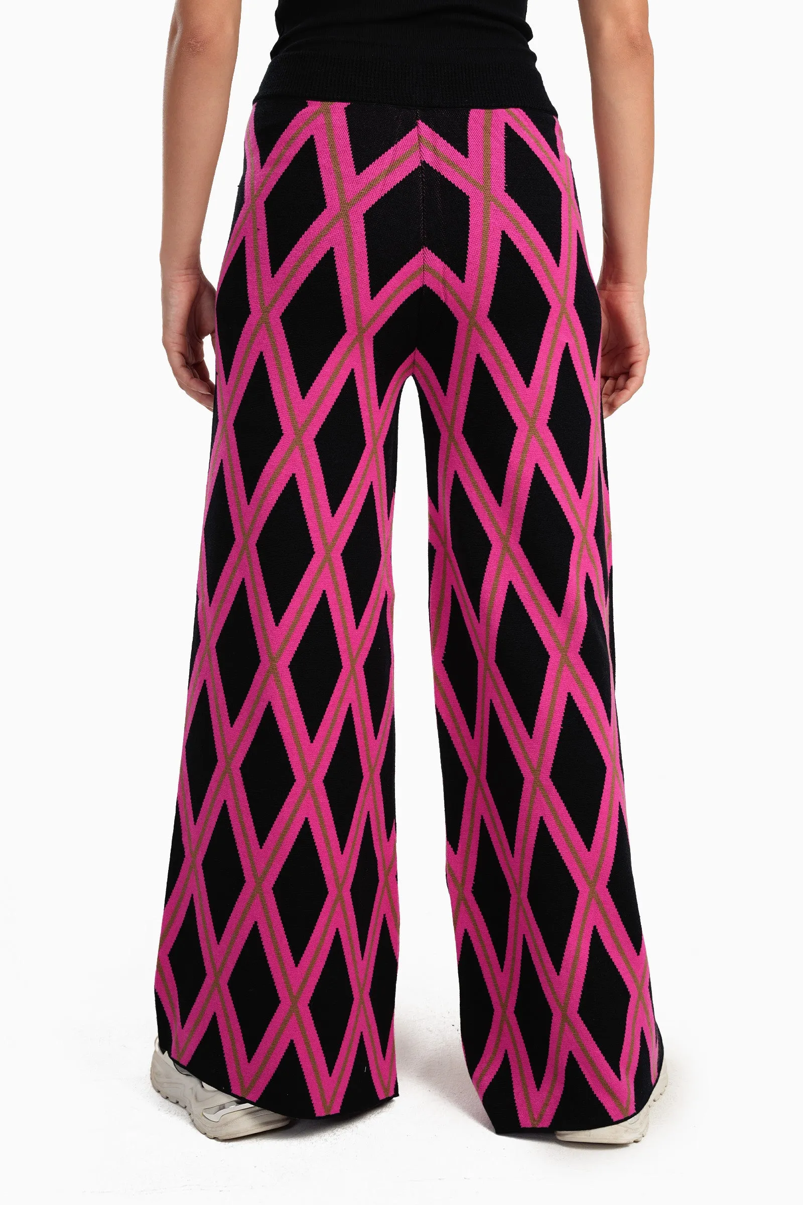 Argyle Pattern Wool Pants