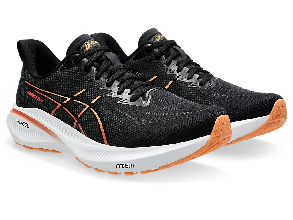 ASICS MEN'S GT 2000 13 BLACK/ORANGE RUNNING SHOES