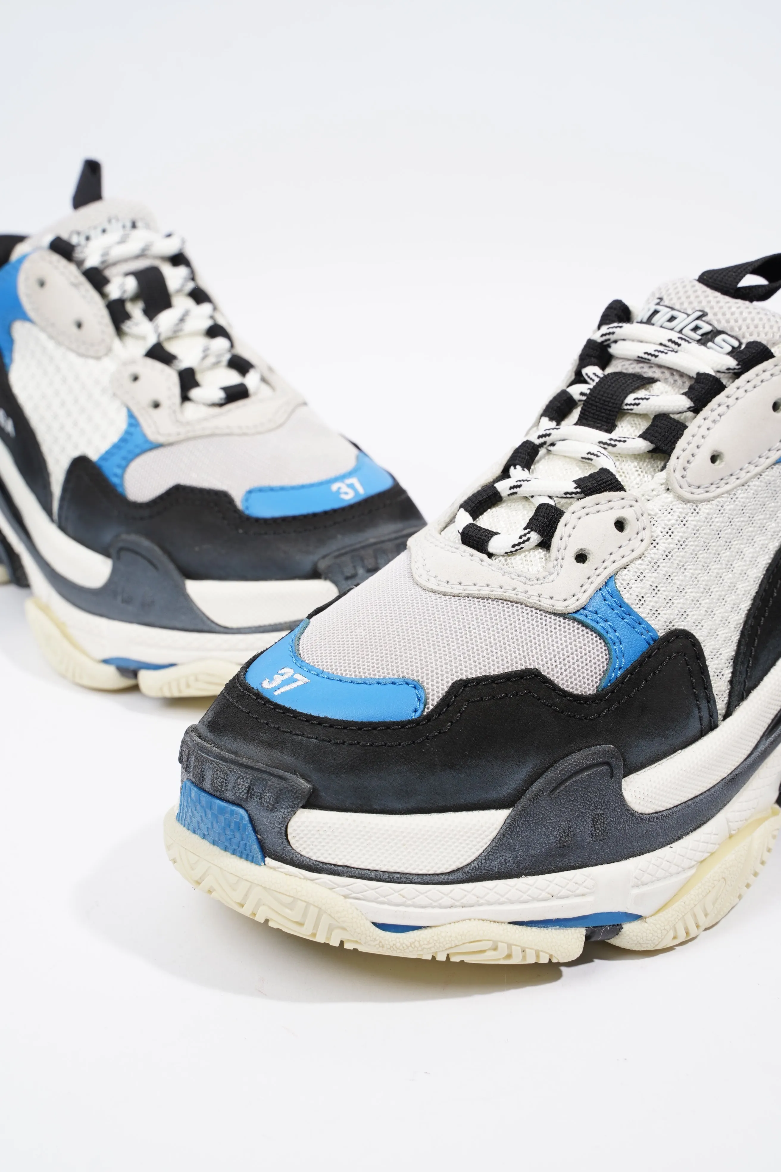 Balenciaga Triple S White / Black / Blue Mesh EU 37 UK 4