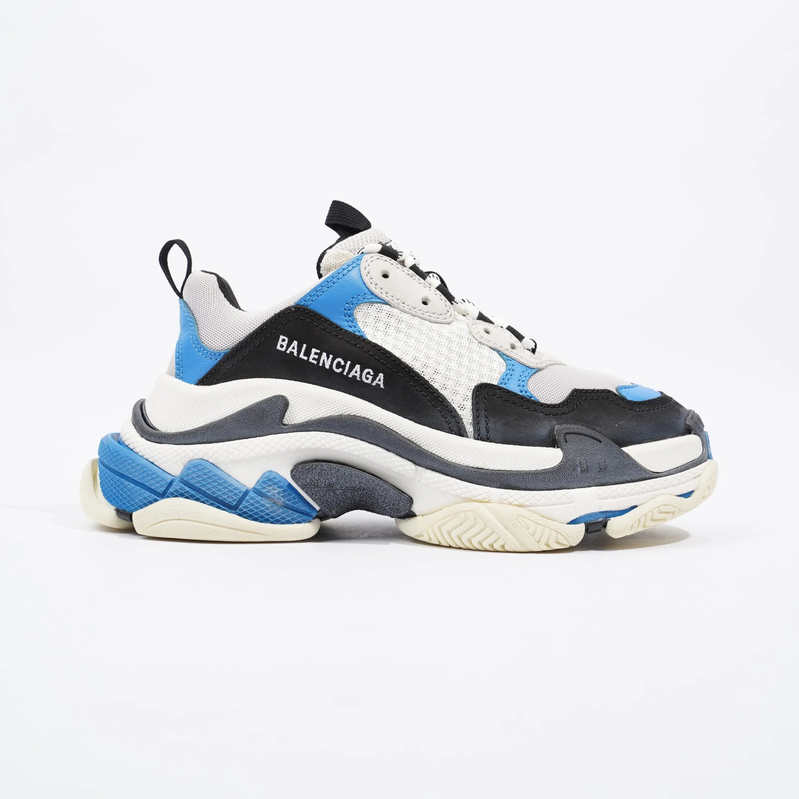 Balenciaga Triple S White / Black / Blue Mesh EU 37 UK 4