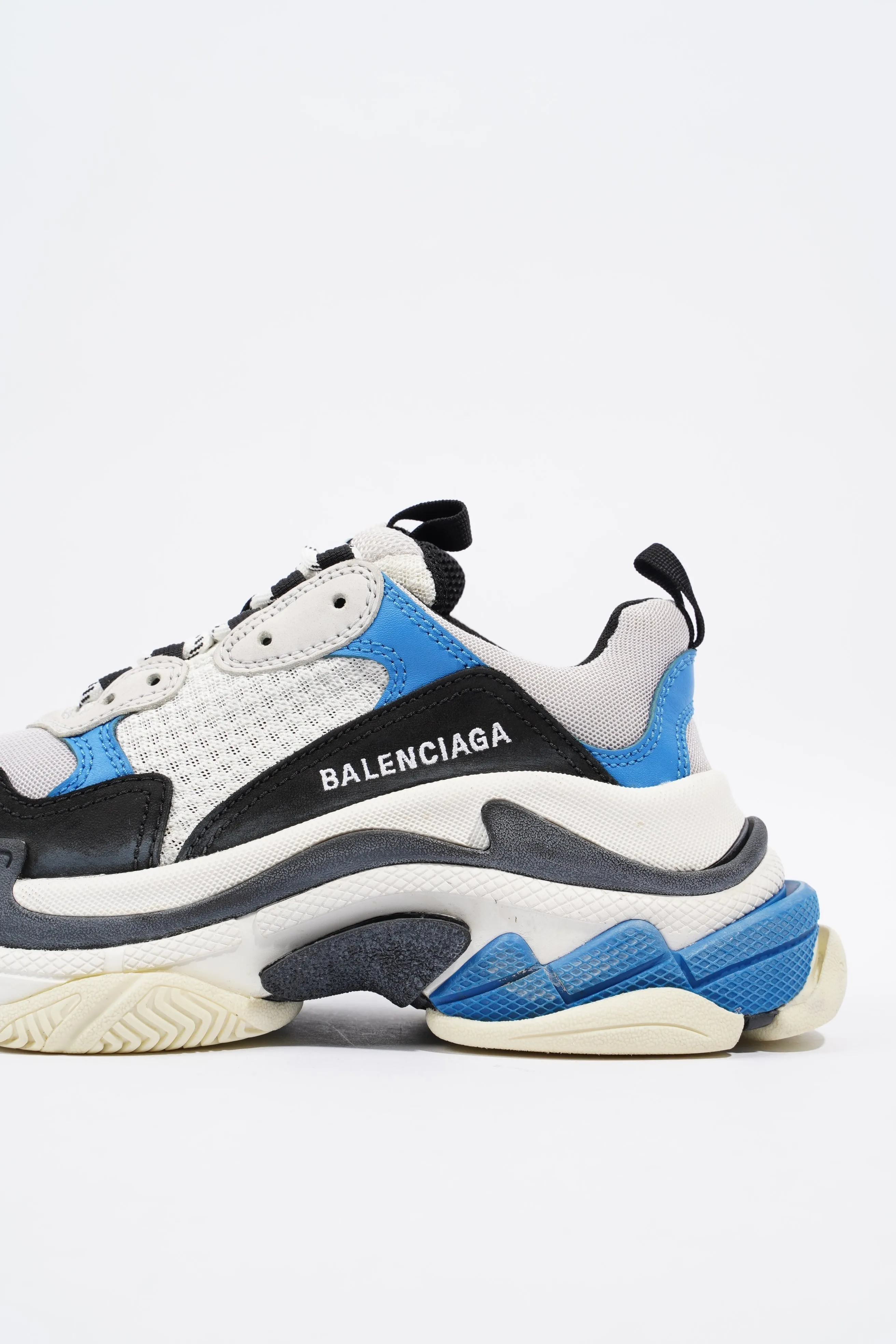 Balenciaga Triple S White / Black / Blue Mesh EU 37 UK 4