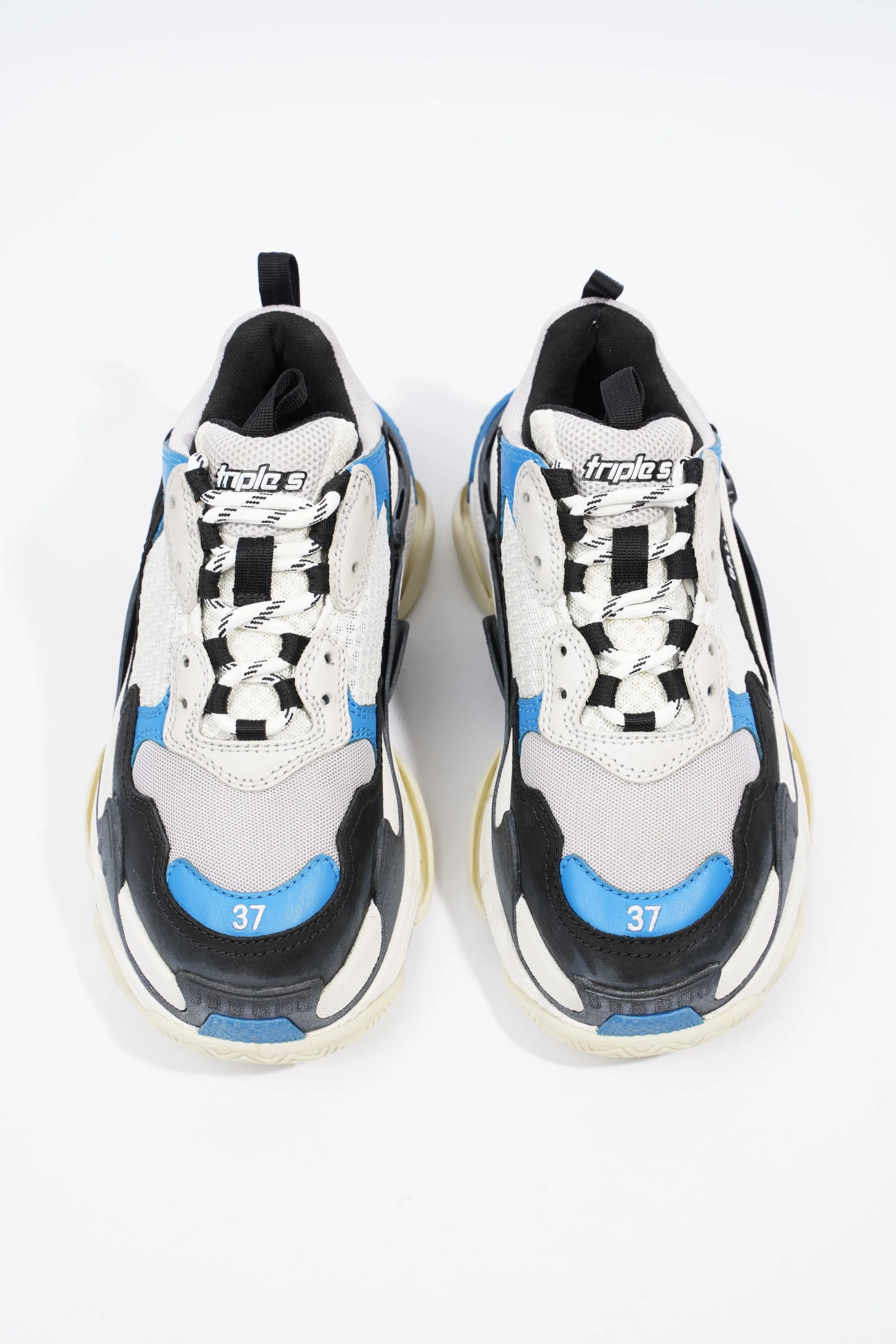 Balenciaga Triple S White / Black / Blue Mesh EU 37 UK 4