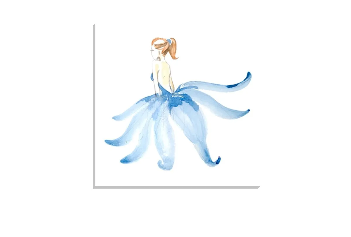 Ballerina Blue | Canvas Wall Art Print