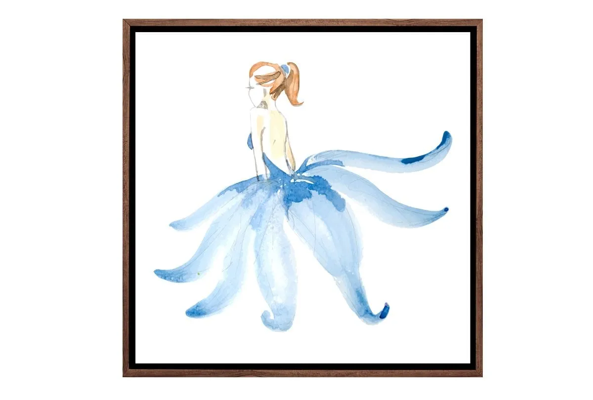 Ballerina Blue | Canvas Wall Art Print