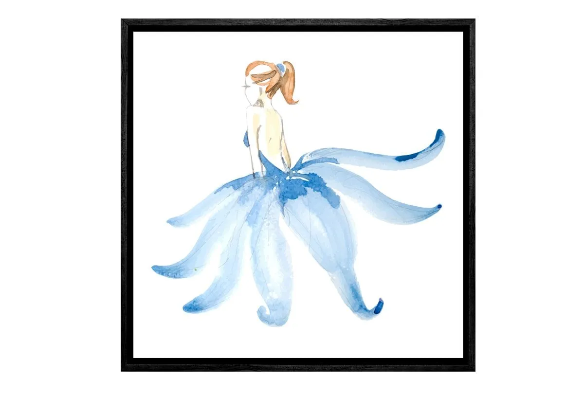 Ballerina Blue | Canvas Wall Art Print