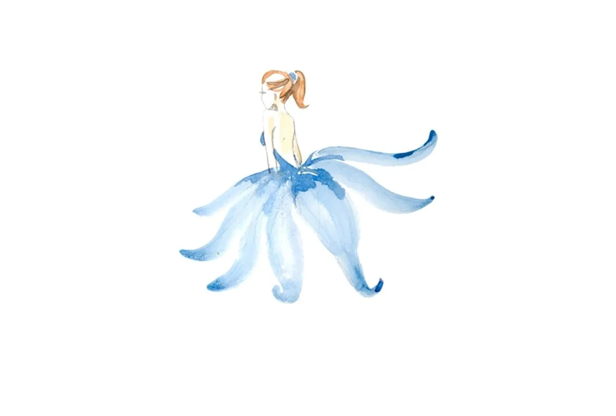 Ballerina Blue | Canvas Wall Art Print