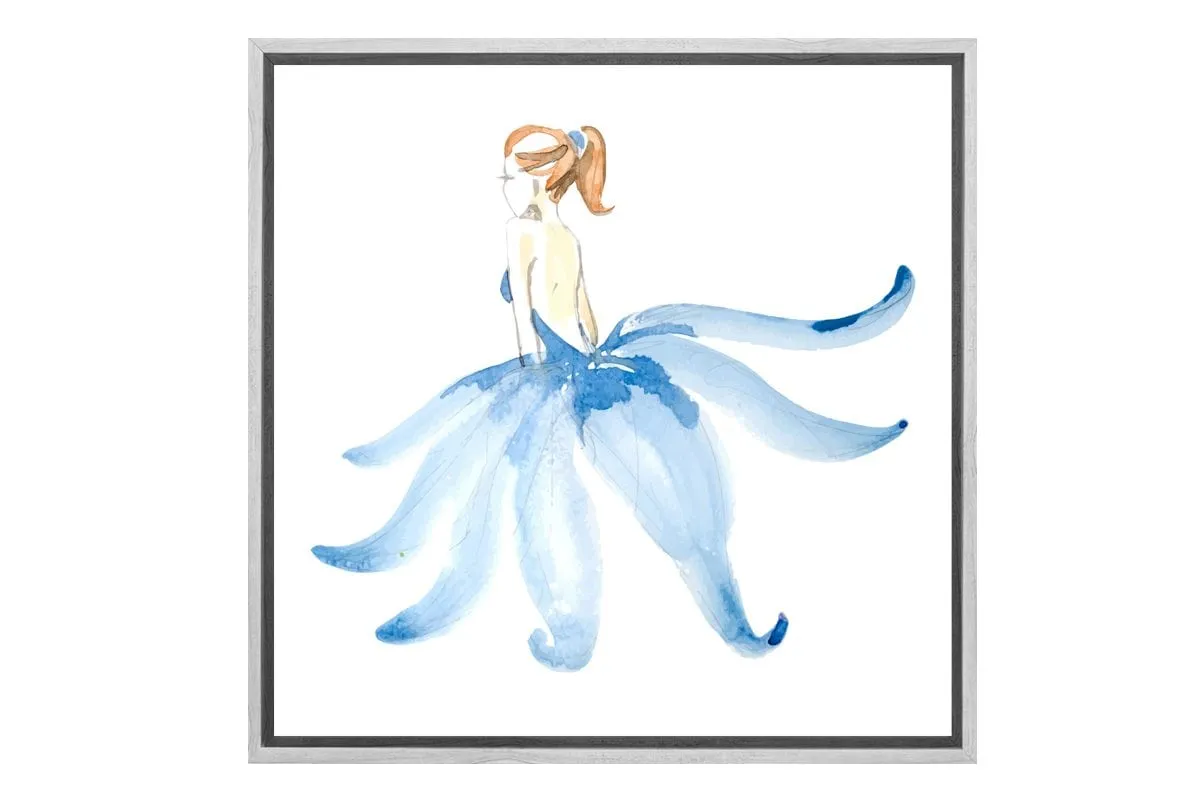 Ballerina Blue | Canvas Wall Art Print