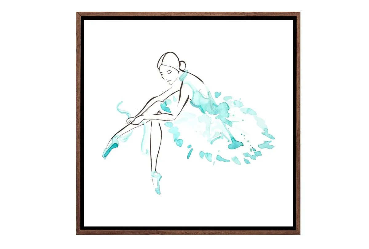 Ballerina Green | Canvas Wall Art Print