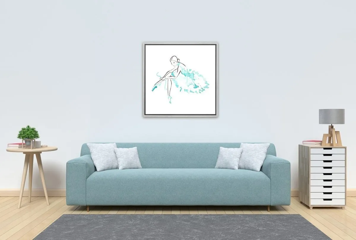 Ballerina Green | Canvas Wall Art Print