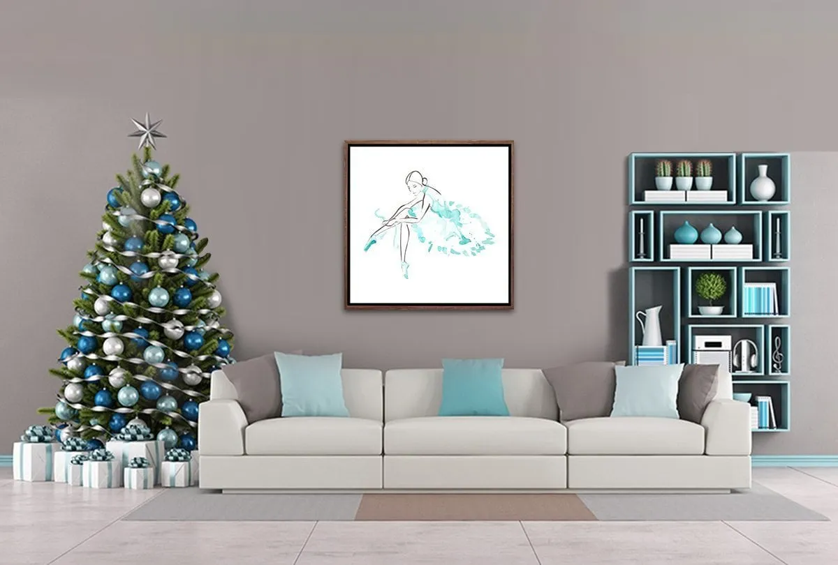 Ballerina Green | Canvas Wall Art Print