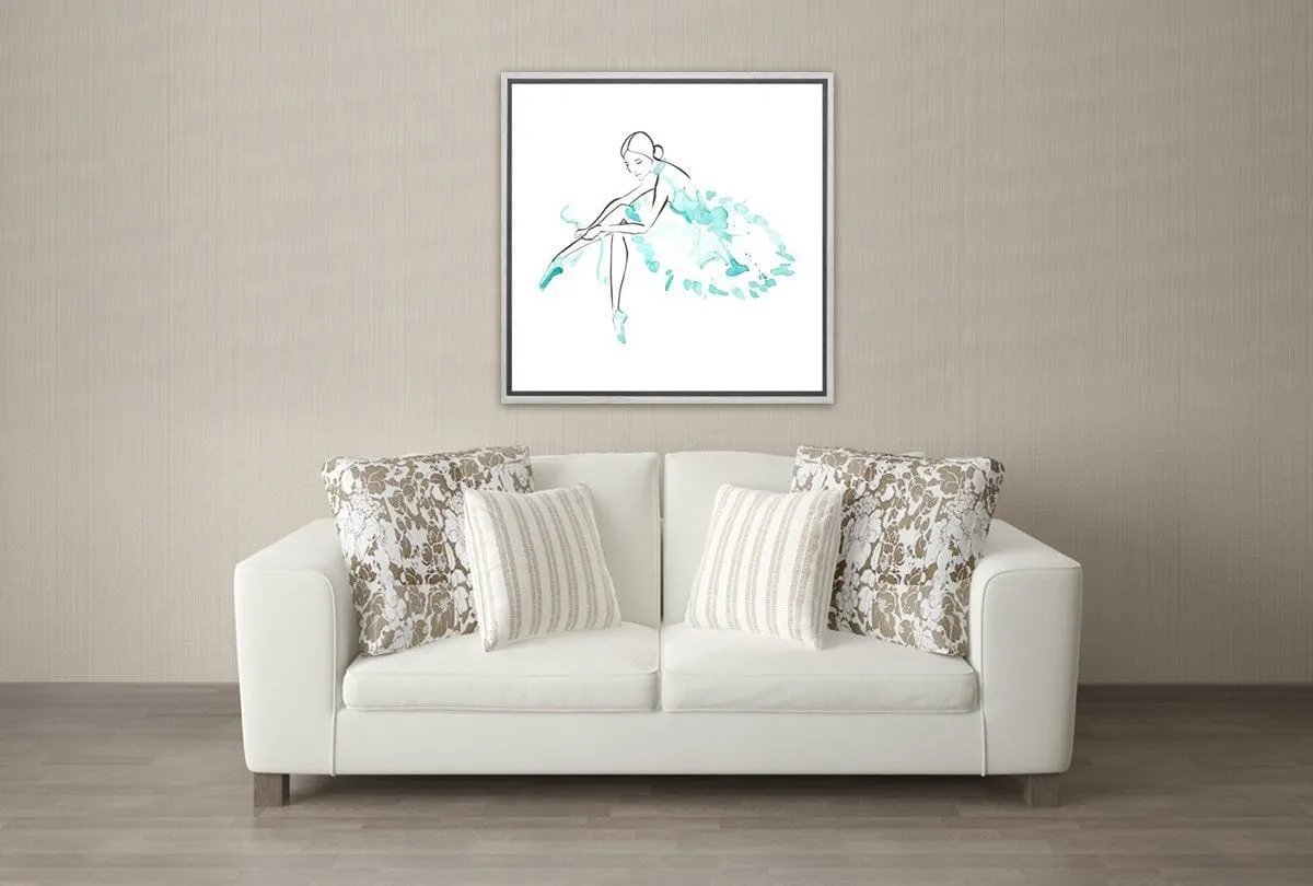 Ballerina Green | Canvas Wall Art Print