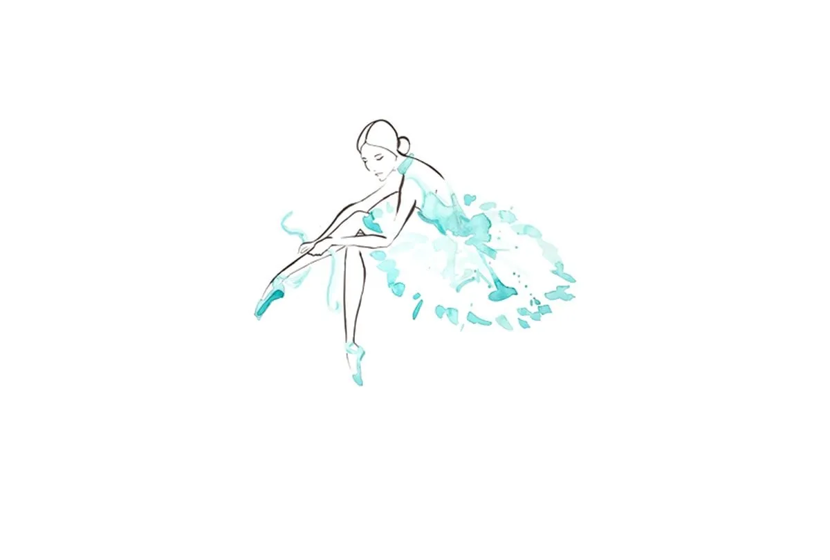 Ballerina Green | Canvas Wall Art Print