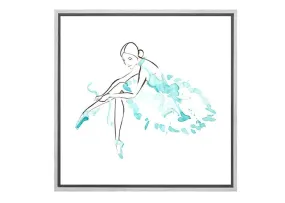 Ballerina Green | Canvas Wall Art Print