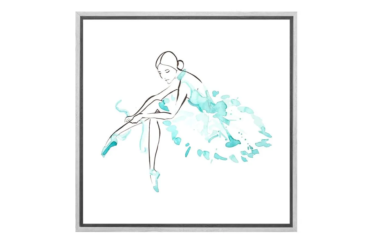 Ballerina Green | Canvas Wall Art Print