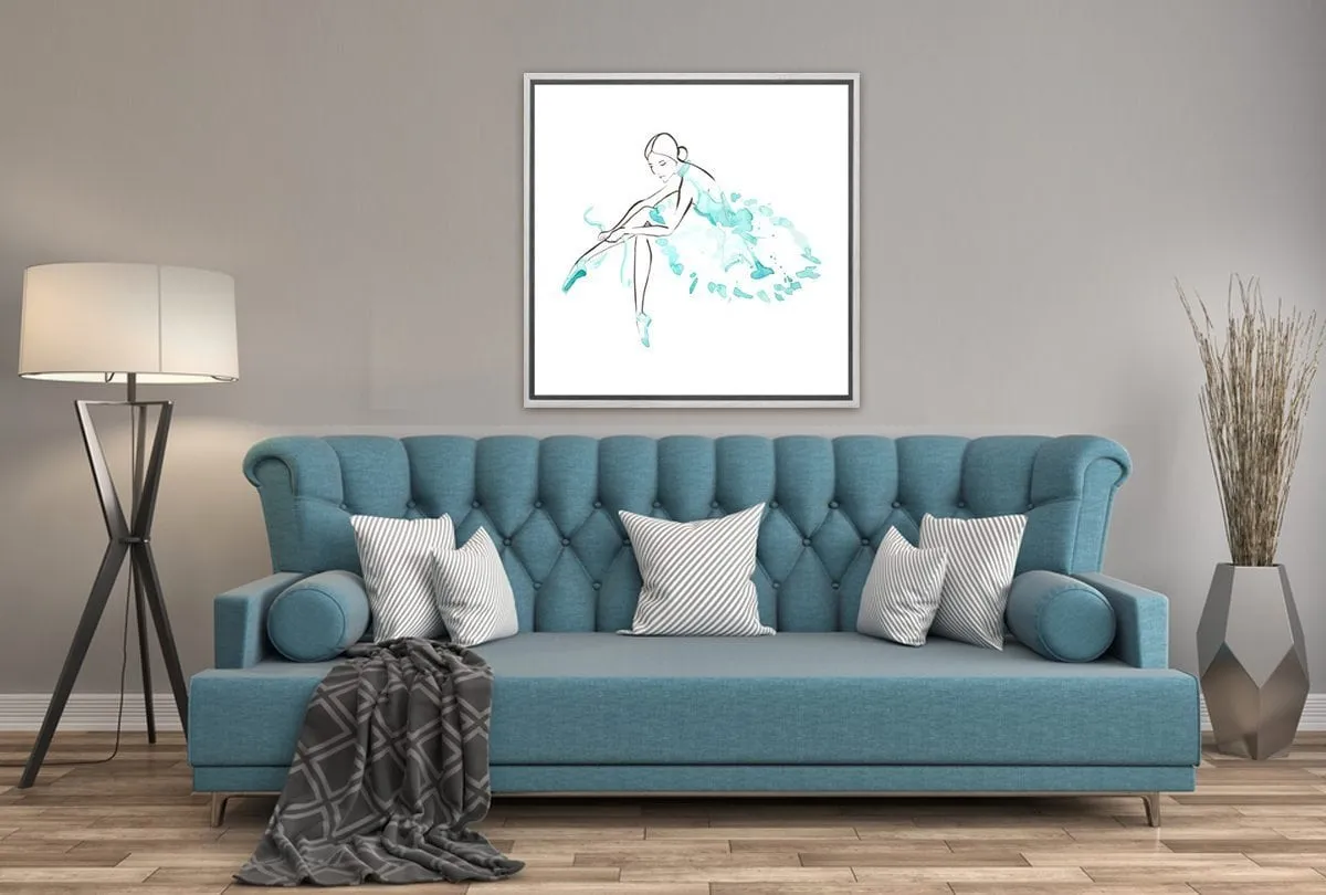 Ballerina Green | Canvas Wall Art Print