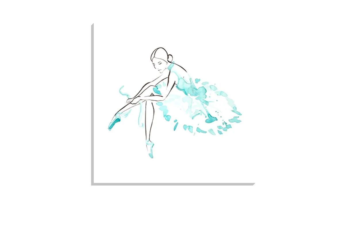 Ballerina Green | Canvas Wall Art Print