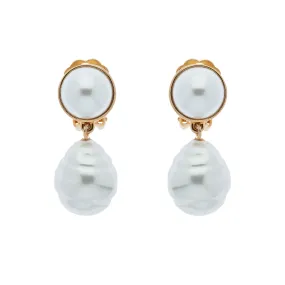 Baroque Pearl Clip Earrings