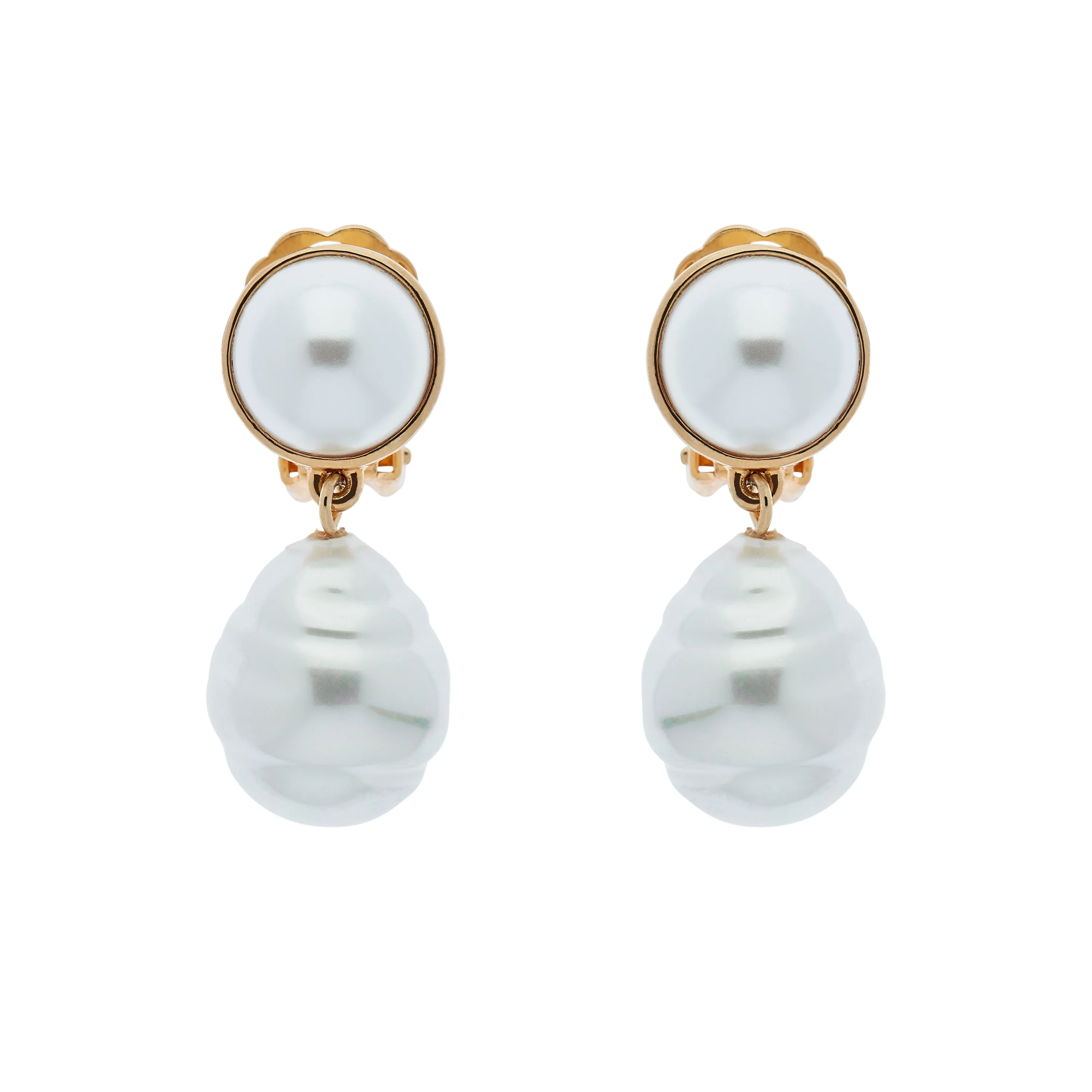 Baroque Pearl Clip Earrings