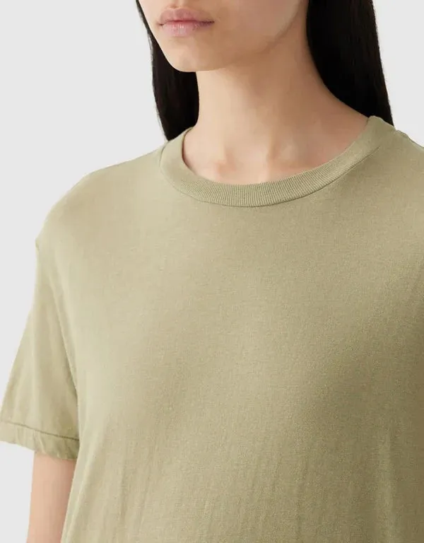 Bassike Regular Classic Short Sleeve T.shirt - Sage Green