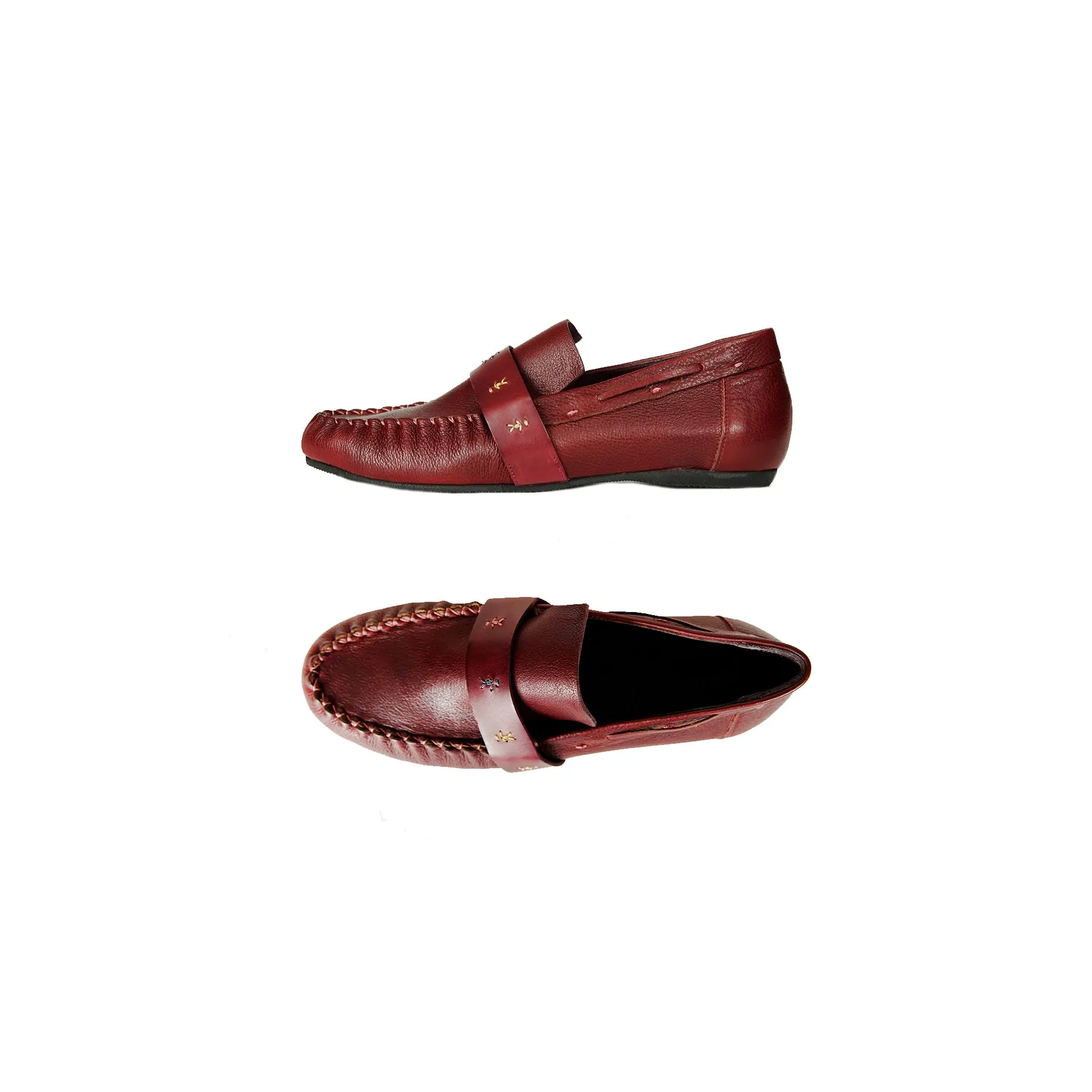 Car Shoe Omini Messico Burgundy