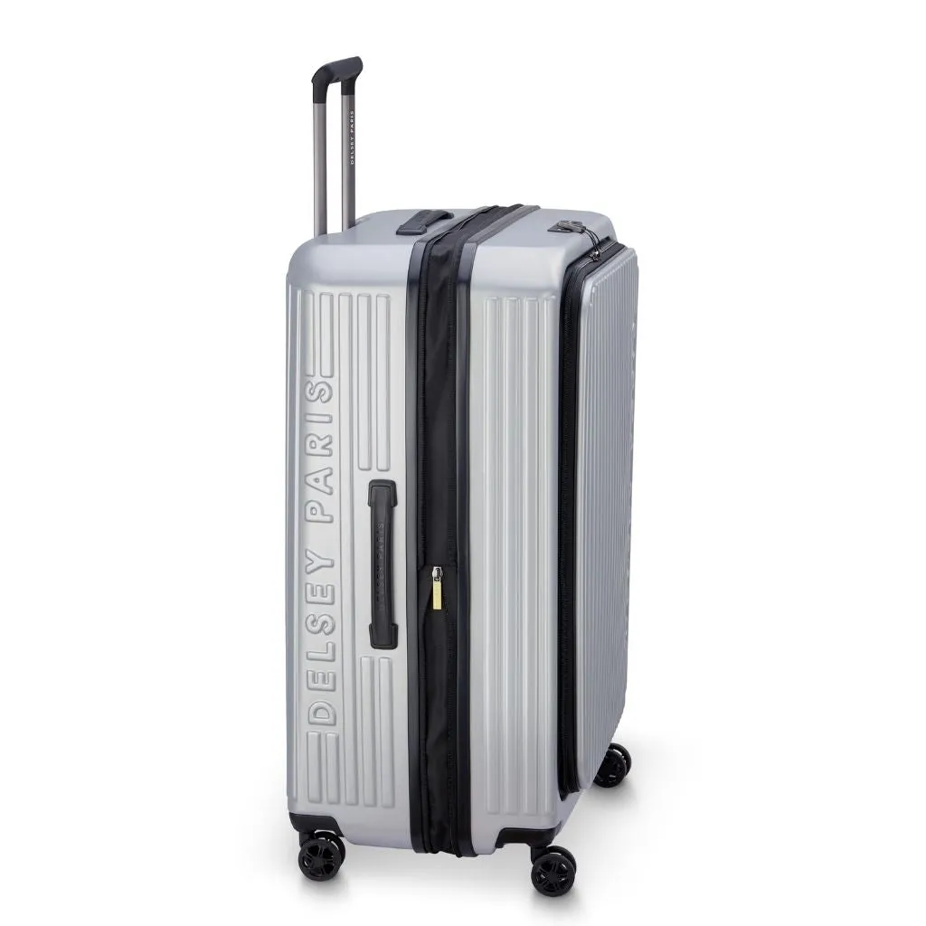 Delsey Securitime ZIP Top Opening 76cm Large Exp Luggage - Silver