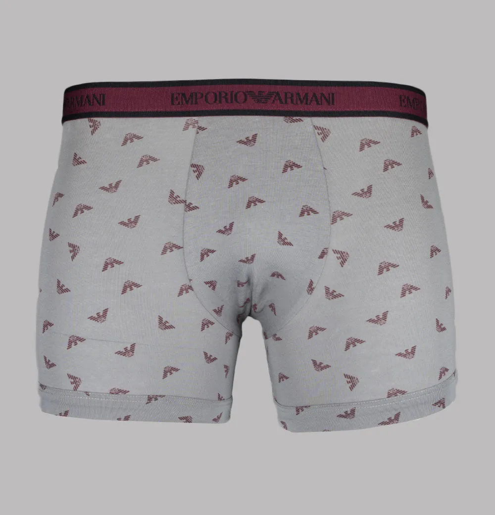 Emporio Armani 3 Pack Boxer Shorts Grey/Burgundy/Black