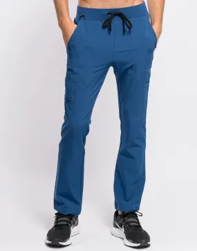 Essential Multi-Pocket Scrub Pants - Classic Blue