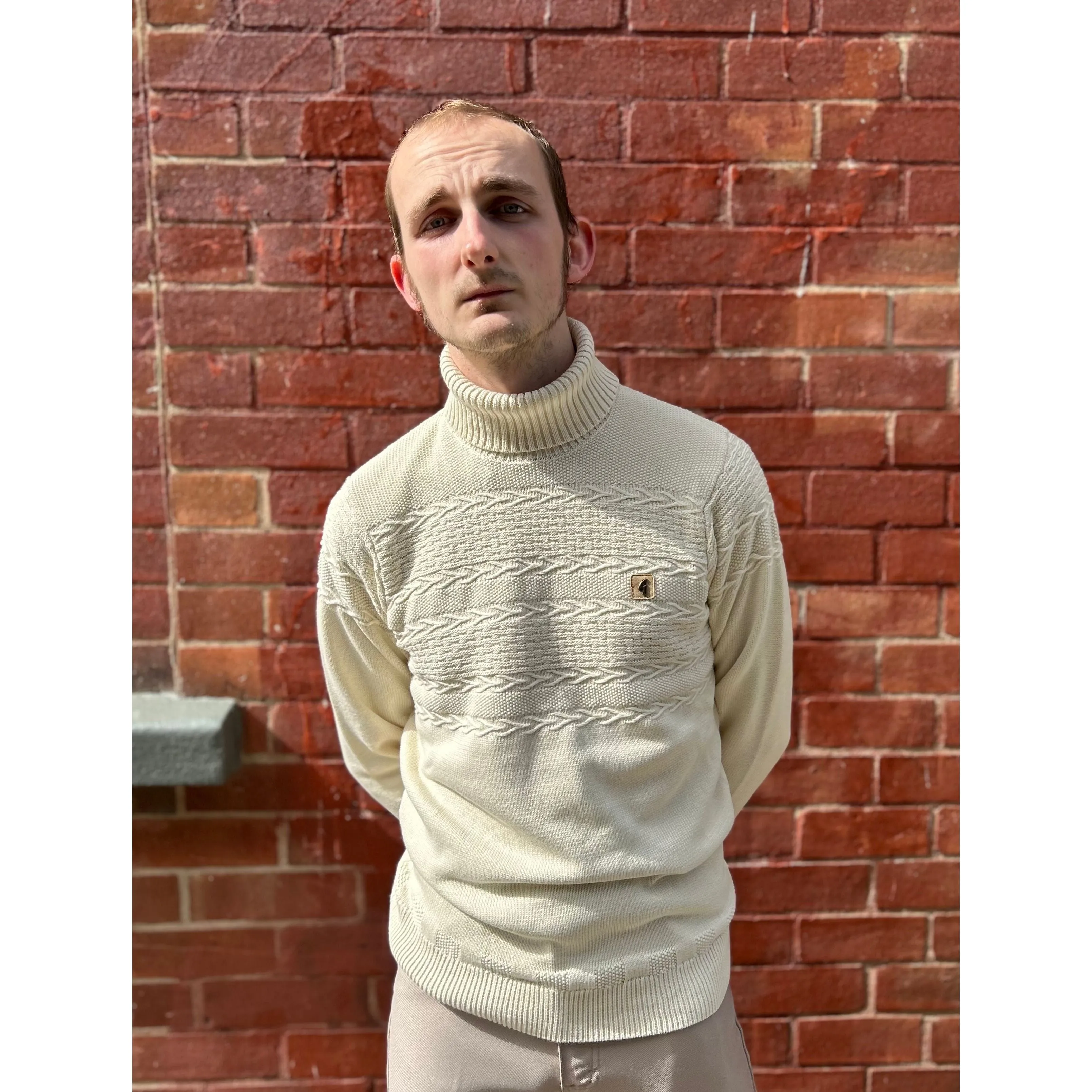 Gabicci Vintage - Emilio Cream - Roll Neck