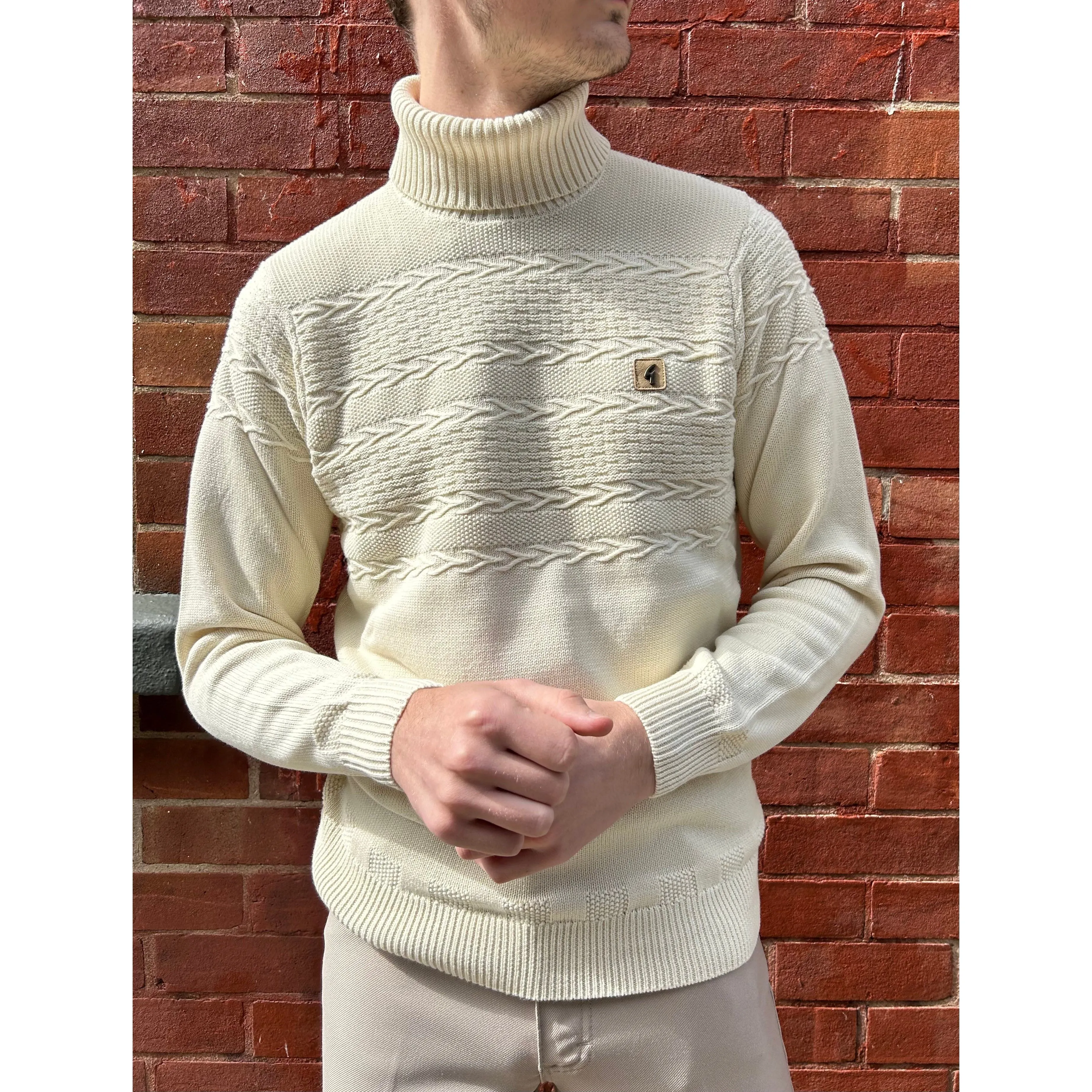 Gabicci Vintage - Emilio Cream - Roll Neck